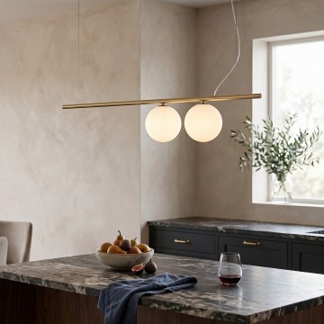 Ideal Lux - LED-pendel på kabel PERLINE 2xG9/3W/230V guld