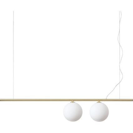 Ideal Lux - LED-pendel på kabel PERLINE 2xG9/3W/230V guld