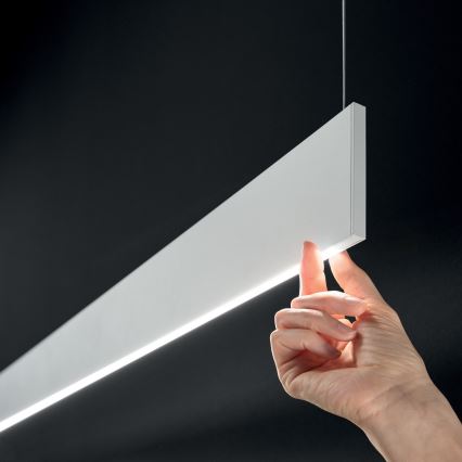Ideal Lux - LED-pendel på stålwire STEEL LED/24W/230V 3000K CRI 90 120 cm hvid