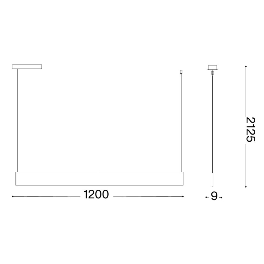 Ideal Lux - LED-pendel på stålwire STEEL LED/24W/230V 3000K CRI 90 120 cm hvid