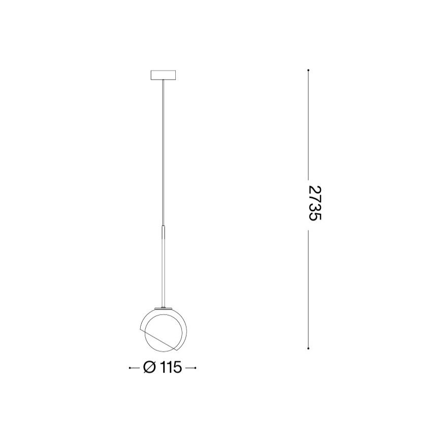 Ideal Lux - LED-pendel på wire BLOOM 1xG9/3W/230V Ø 11,5 cm sort