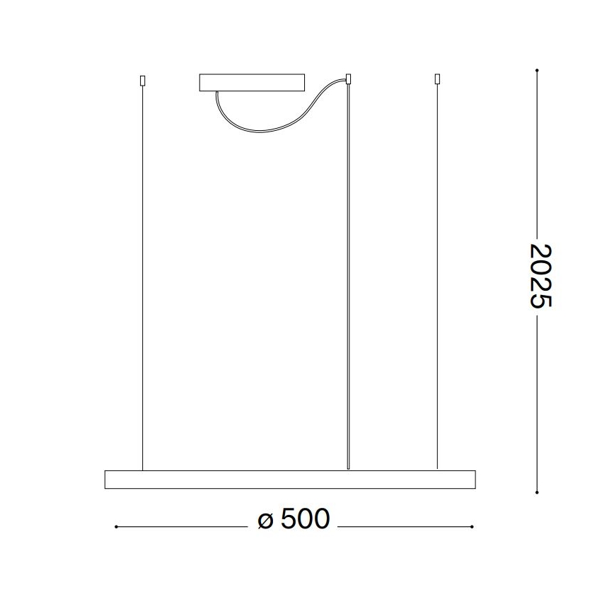 Ideal Lux - LED-pendel på kabel ORACLE SLIM LED/29W/230V 4000K CRI 90 Ø 50 cm hvid