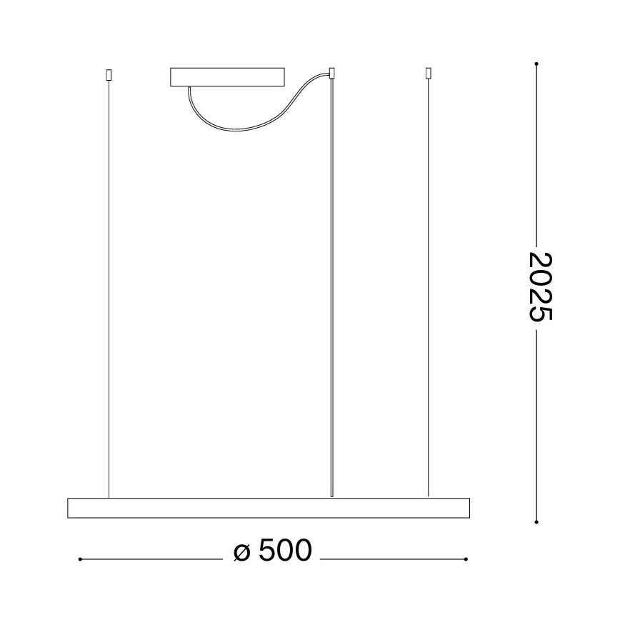 Ideal Lux - LED-pendel på wire ORACLE SLIM LED/29W/230V 3000K CRI 90 Ø 50 cm guld