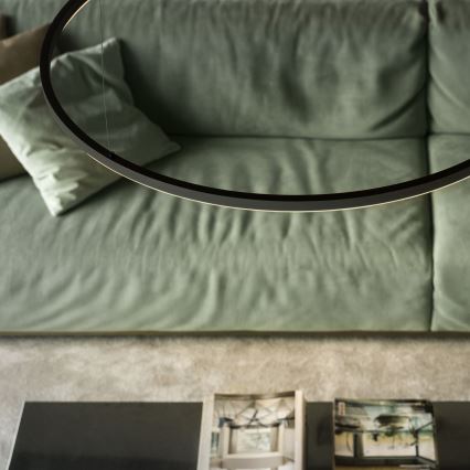 Ideal Lux - LED-pendel på wire ORACLE SLIM LED/37W/230V 4000K CRI 90 Ø 70 cm sort