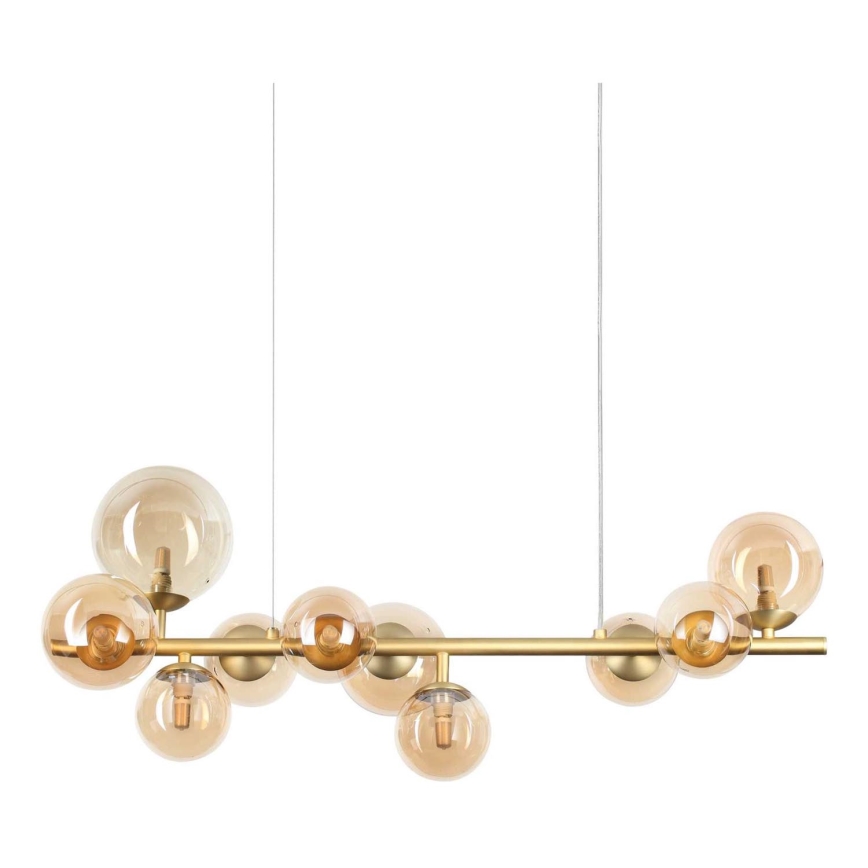 Ideal Lux - LED pendel PERLAGE 10xG9/3W/230V 81 cm guldfarvet/røget