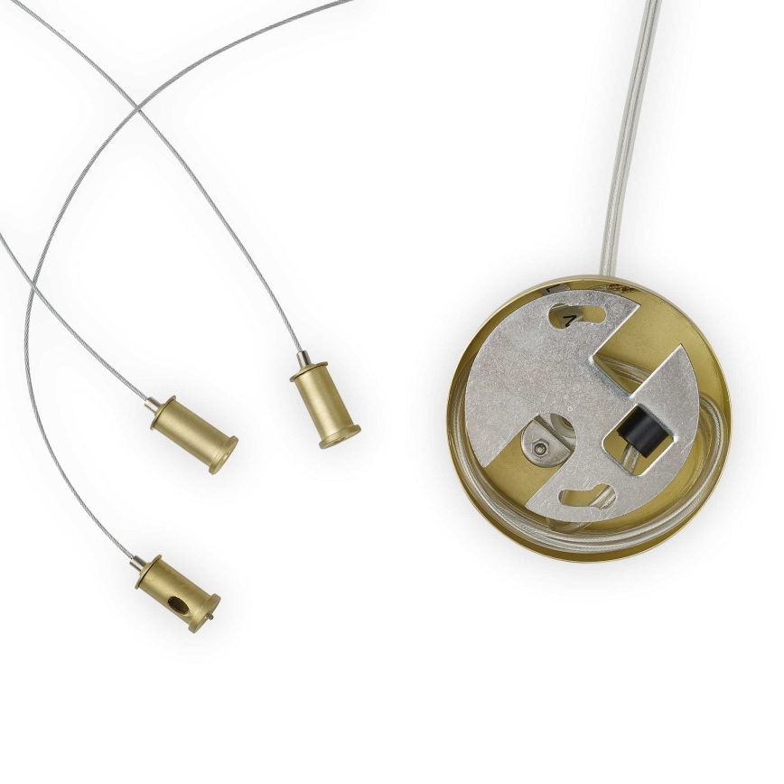 Ideal Lux - LED pendel PERLAGE 11xG9/3W/230V diameter 73 cm guldfarvet/hvid