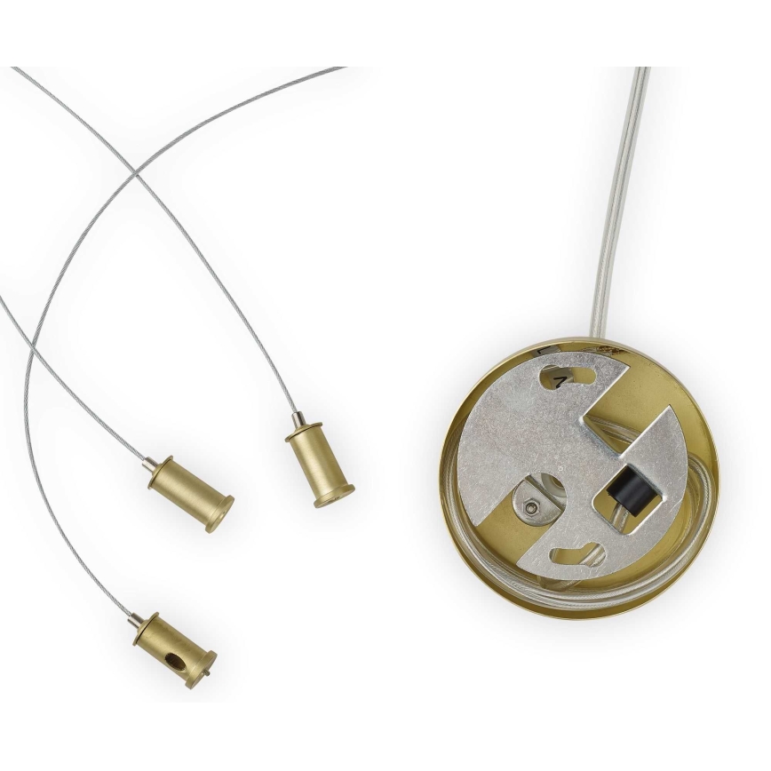 Ideal Lux - LED pendel PERLAGE 11xG9/3W/230V diameter 73 cm guldfarvet/røget