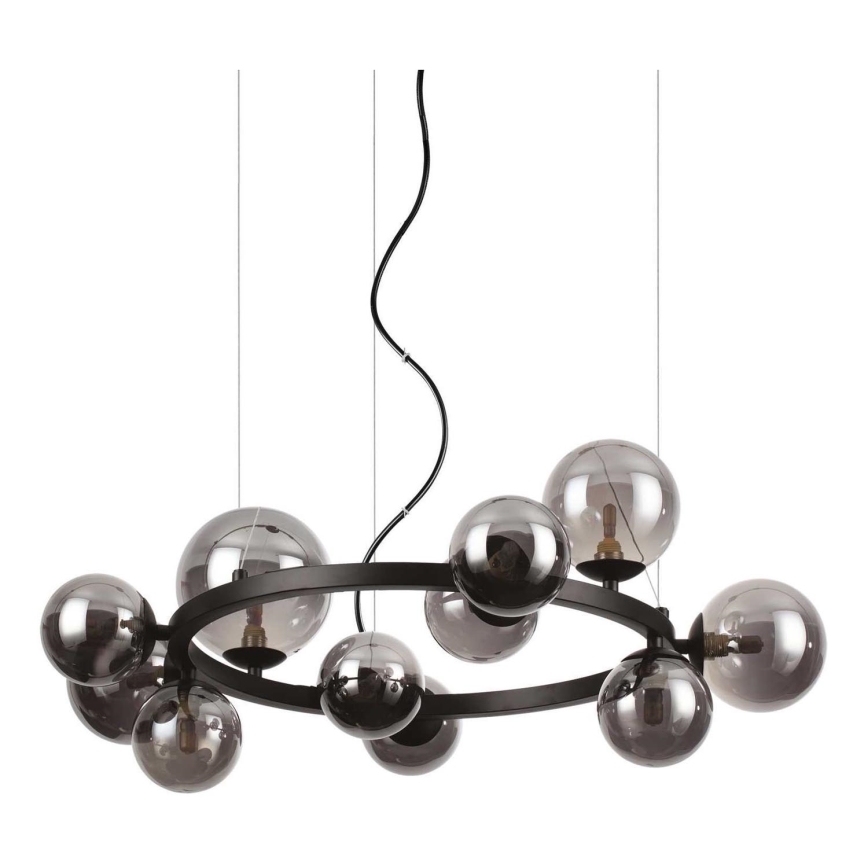 Ideal Lux - LED pendel PERLAGE 11xG9/3W/230V diameter 73 cm sort/røget