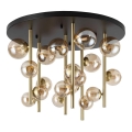 Ideal Lux - LED pendel PERLAGE 18xG9/3W/230V diameter 70 cm guldfarvet/røget