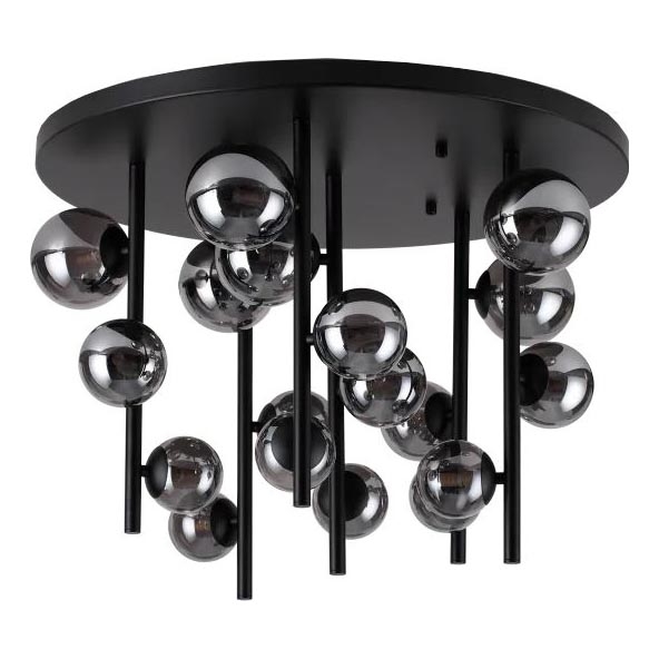 Ideal Lux - LED pendel PERLAGE 18xG9/3W/230V diameter 70 cm sort/røget