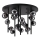 Ideal Lux - LED pendel PERLAGE 18xG9/3W/230V diameter 70 cm sort/røget