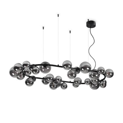 Ideal Lux - LED pendel PERLAGE 30xG9/3W/230V 143 cm sort/røget