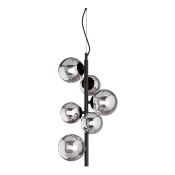 Ideal Lux - LED pendel PERLAGE 6xG9/3W/230V diameter 26 cm sort/røget