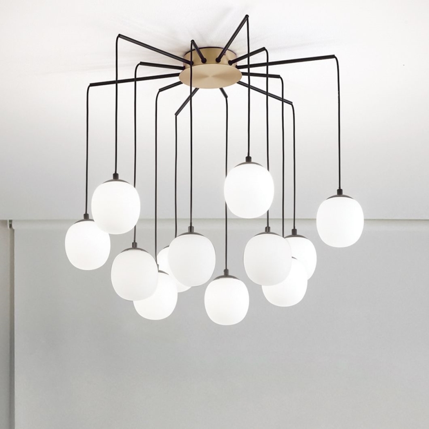 Ideal Lux - LED pendel RHAPSODY 12xG9/3W/230V messing
