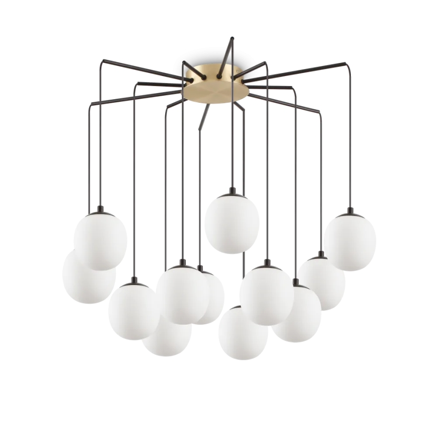 Ideal Lux - LED pendel RHAPSODY 12xG9/3W/230V messing