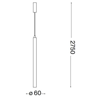 Ideal Lux - LED pendel ULTRATHIN LED/11,5W/230V CRI 90 messing
