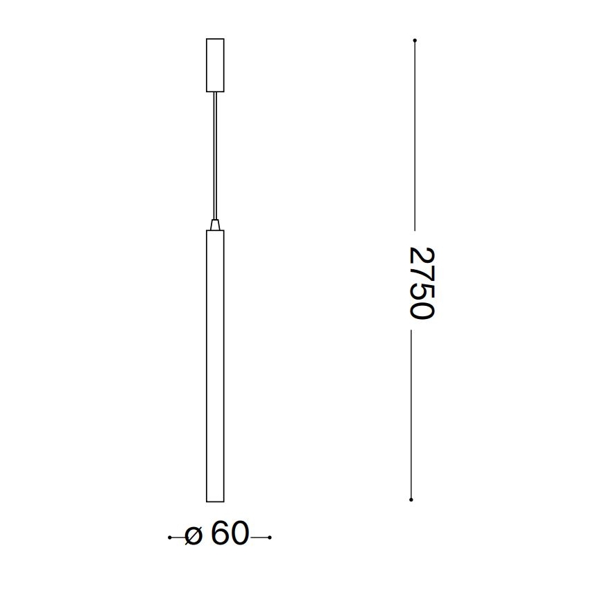 Ideal Lux - LED pendel ULTRATHIN LED/11,5W/230V CRI 90 sort