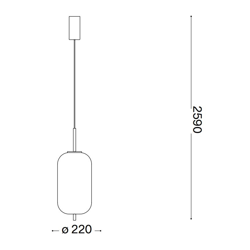 Ideal Lux - LED pendel UMILE LED/20W/230V diameter 22 cm CRI 90 messing/hvid
