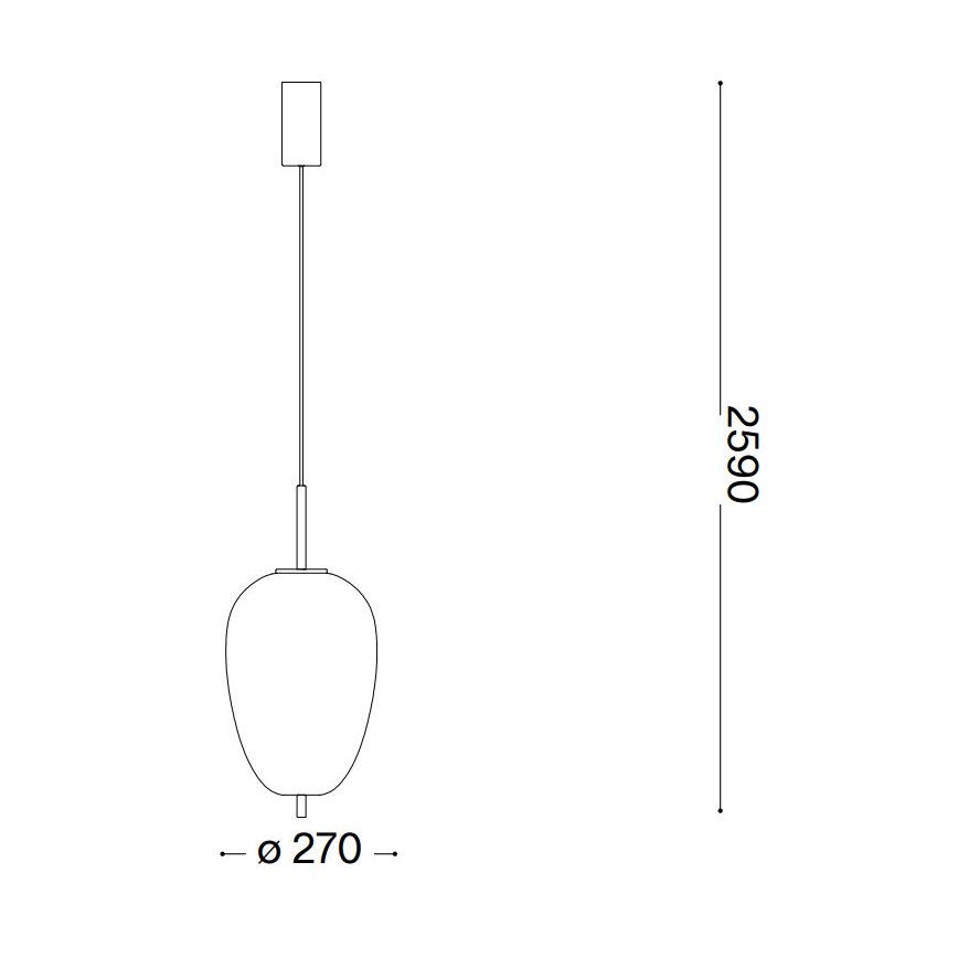 Ideal Lux - LED pendel UMILE LED/20W/230V diameter 27 cm CRI 90 messing/hvid