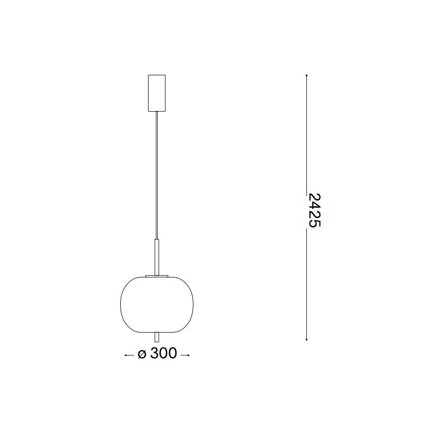 Ideal Lux - LED pendel UMILE LED/20W/230V diameter 30 cm CRI 90 messing/hvid