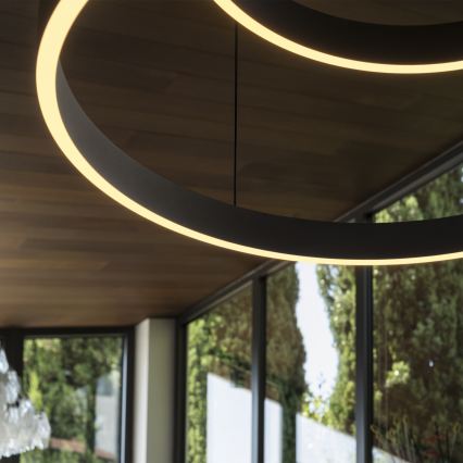 Ideal Lux - LED pendel WAVES LED/37W/230V CRI 90 sort