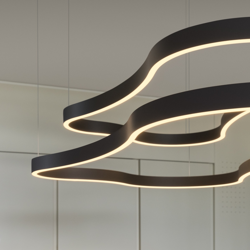 Ideal Lux - LED pendel WAVES LED/54W/230V CRI 90 sort