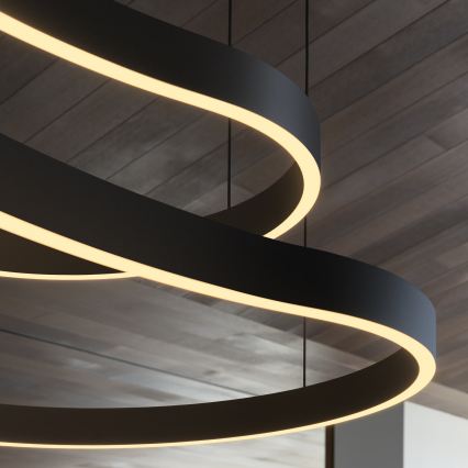 Ideal Lux - LED pendel WAVES LED/54W/230V CRI 90 sort