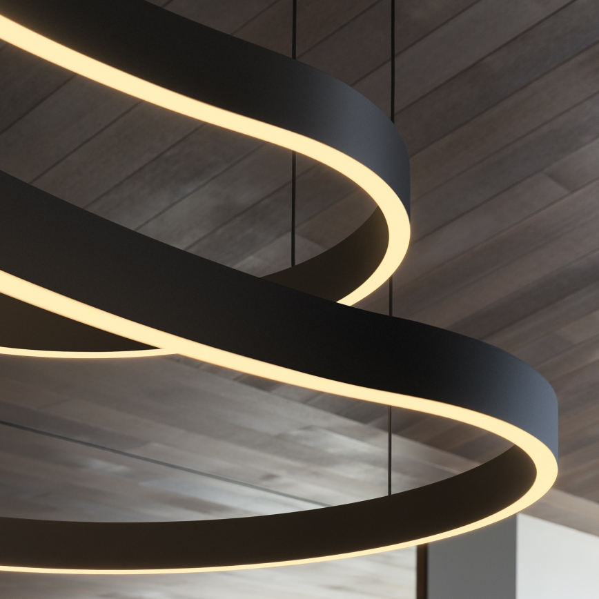 Ideal Lux - LED pendel WAVES LED/54W/230V CRI 90 sort
