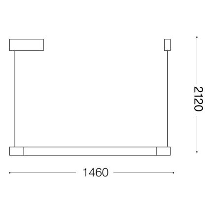 Ideal Lux - LED pendel YOKO LED/17W/230V CRI 90 sort