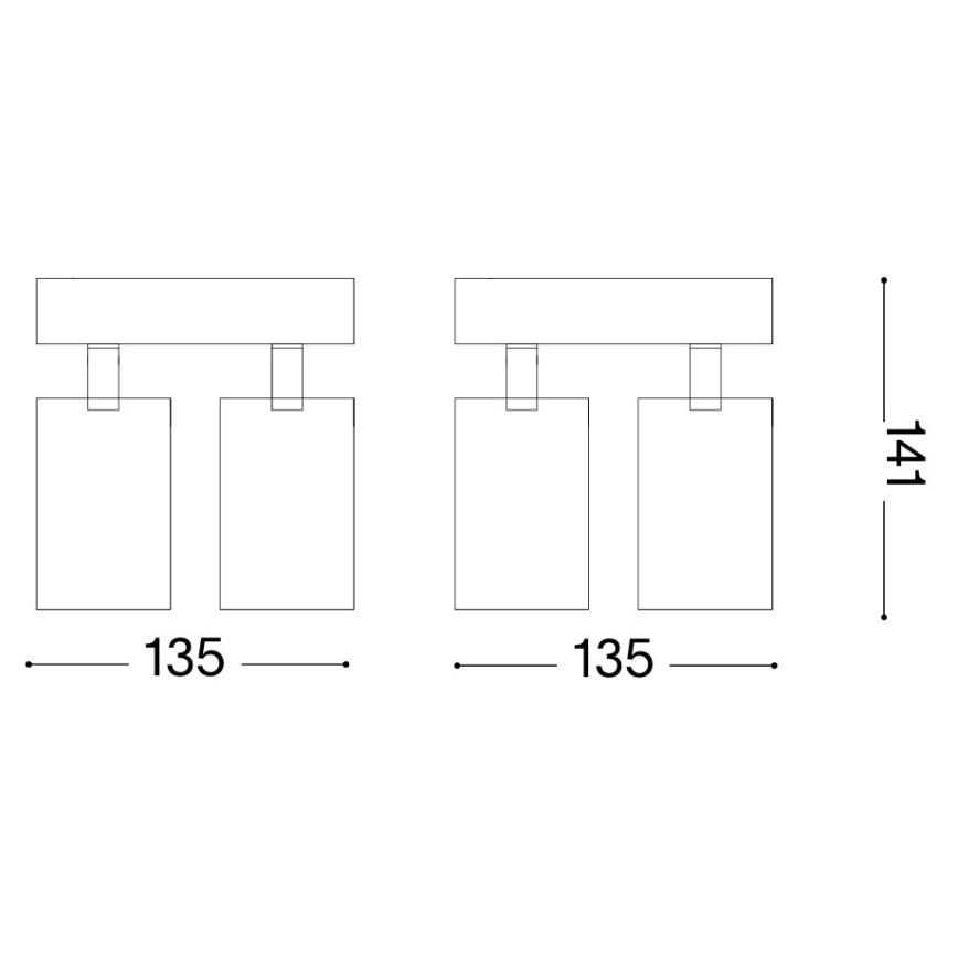 Ideal Lux - LED-spot DYNAMITE 4xGU10/7W/230V CRI 90 sort