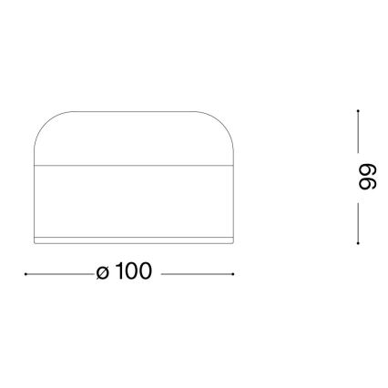 Ideal Lux - LED Dæmpbar Touch Bordlampe MIGNON LED/5W/5V 1500 mAh Ø 10 cm CRI 90 hvid