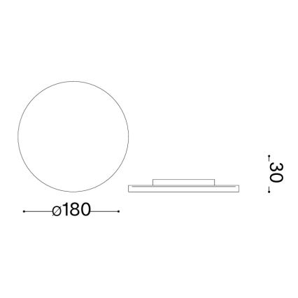 Ideal Lux - LED udendørs vægarmatur PUNTO LED/9W/230V CRI 90 Ø 18 cm IP54 hvid