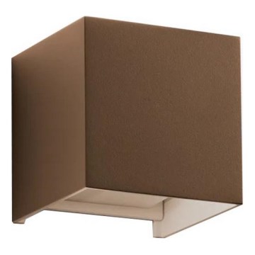 Ideal Lux - LED udendørs væglampe ATOM LED/12W/230V CRI 90 IP54 brun