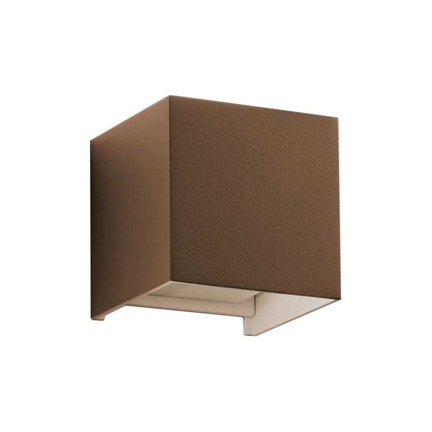 Ideal Lux - LED udendørs væglampe ATOM LED/12W/230V CRI 90 IP54 brun