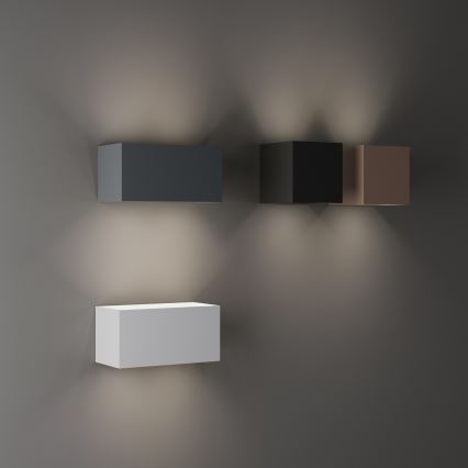 Ideal Lux - LED udendørs væglampe ATOM LED/12W/230V CRI 90 IP54 brun