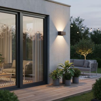 Ideal Lux - LED udendørs væglampe ATOM LED/25W/230V CRI 90 IP54 brun