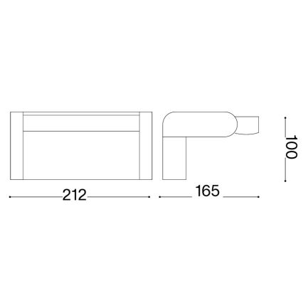 Ideal Lux - LED udendørs væglampe med sensor SWIPE LED/21W/230V CRI 90 IP54 hvid