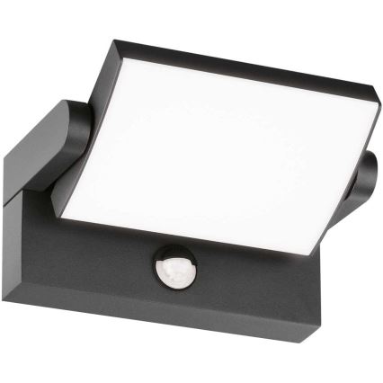 Ideal Lux - LED Udendørs væglampe med sensor SWIPE LED/21W/230V CRI 90 IP54 antracit