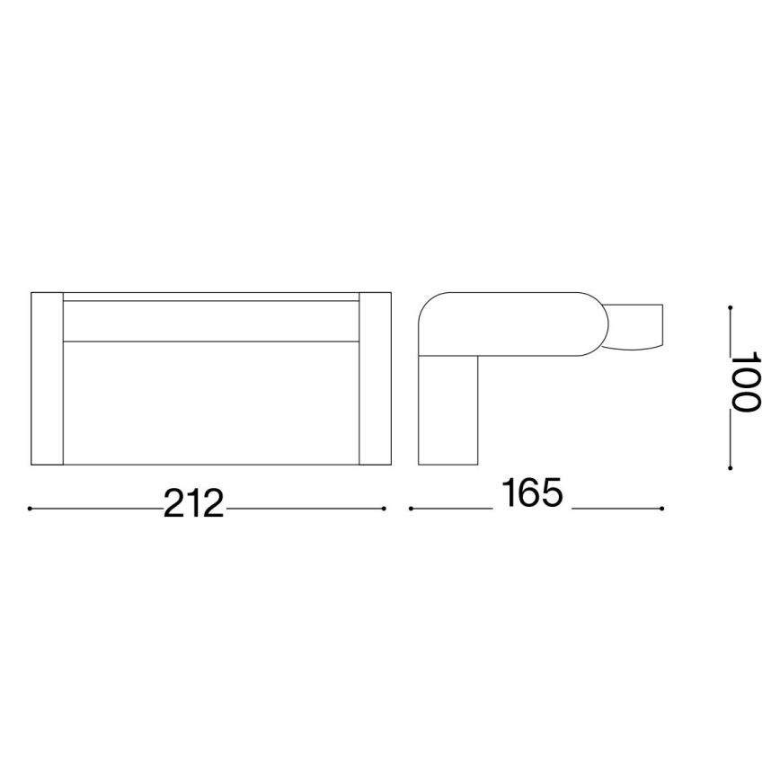 Ideal Lux - LED Udendørs væglampe med sensor SWIPE LED/21W/230V CRI 90 IP54 antracit