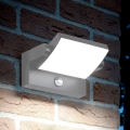 Ideal Lux - LED udendørs væglampe med sensor SWIPE LED/21W/230V CRI 90 IP54 grå