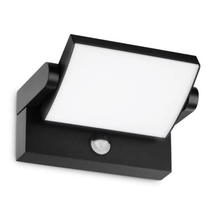 Ideal Lux - LED Udendørs væglampe med sensor SWIPE LED/21W/230V CRI 90 IP54 sort