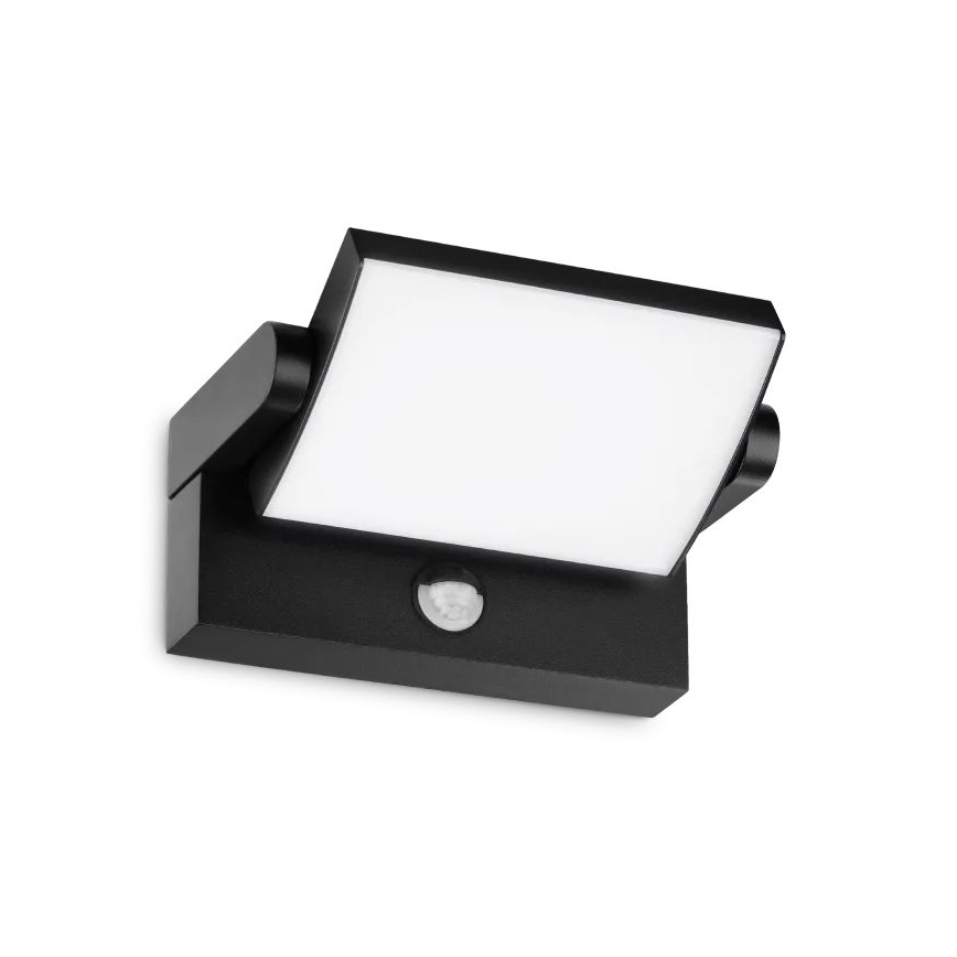 Ideal Lux - LED Udendørs væglampe med sensor SWIPE LED/21W/230V CRI 90 IP54 sort