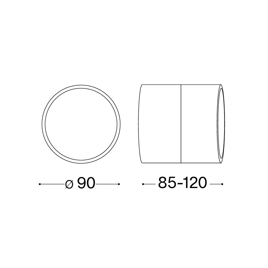 Ideal Lux - LED udendørs væglampe OMEGA LED/7W/230V CRI 90 IP54 antracit