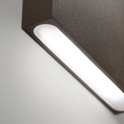 Ideal Lux - LED udendørs væglampe POST-IT LED/3W/12V CRI 90 brun