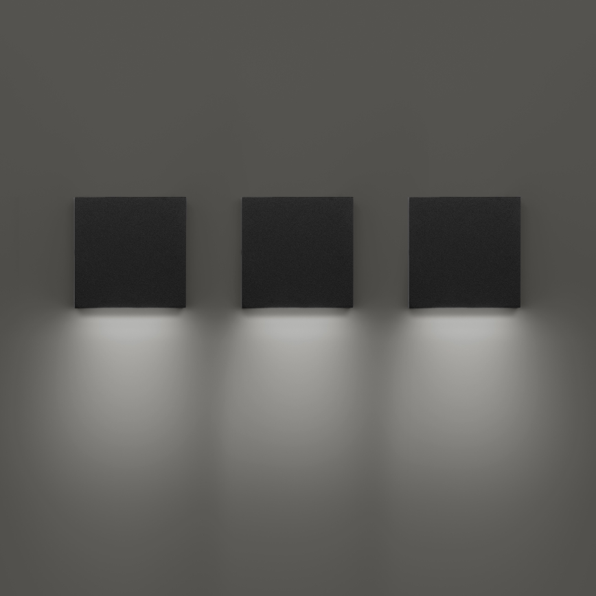 Ideal Lux - LED udendørs væglampe POST-IT LED/3W/12V CRI 90 sort