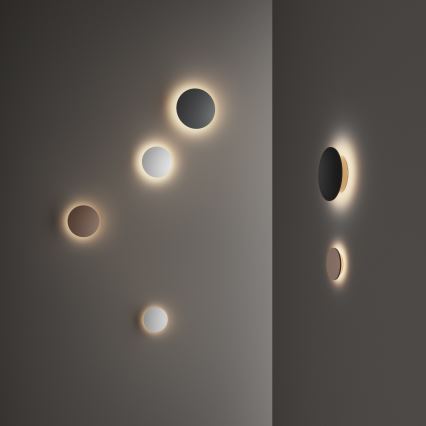 Ideal Lux - LED udendørs væglampe PUNTO, LED/12W/230V, CRI 90, Ø 24 cm, IP54, sort