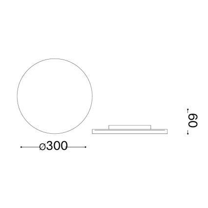 Ideal Lux - LED udendørs væglampe PUNTO LED/16W/230V CRI 90 Ø 30 cm IP54 brun