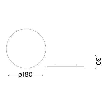 Ideal Lux - LED udendørs væglampe PUNTO LED/9W/230V CRI 90 Ø 18 cm IP54 antracit