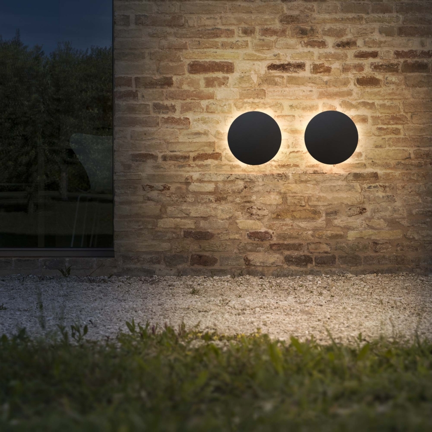 Ideal Lux - LED PUNTO udendørs væglampe, 9W/230V, CRI 90, Ø 18 cm, IP54, sort