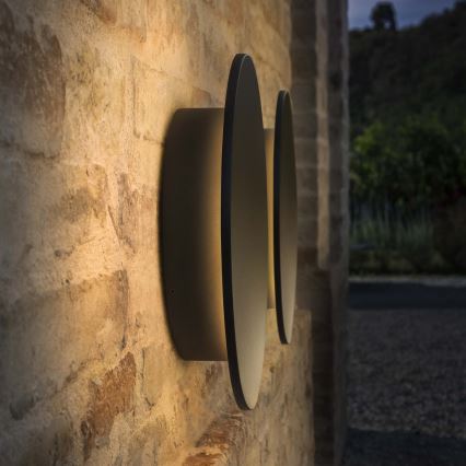 Ideal Lux - LED PUNTO udendørs væglampe, 9W/230V, CRI 90, Ø 18 cm, IP54, sort